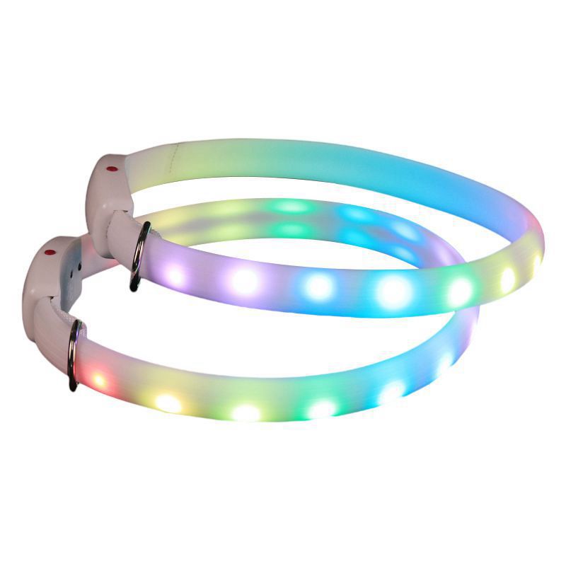 USB Rechargeable Pet Dog LED Glowing Collar Pet Luminous Flashing Necklace
