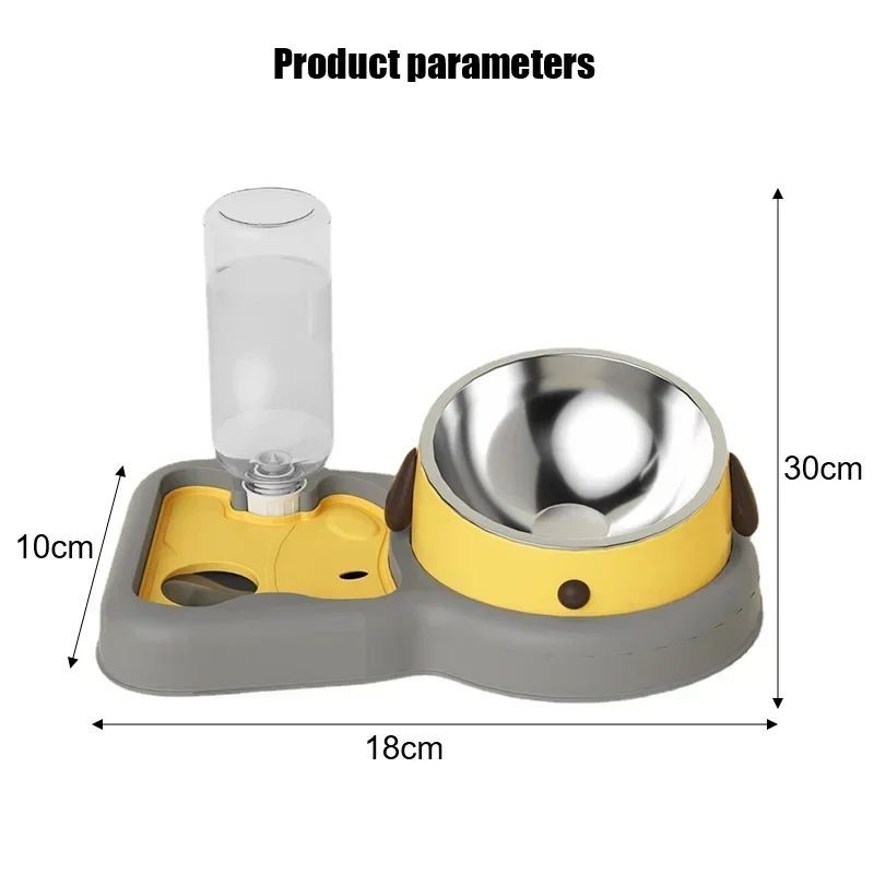 Pet Feeder Bowls Water Bottle Set And Drinkers